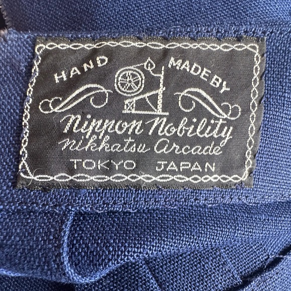 Vintage MCM Dress Navy Blue Sleeveless NIPPON NOBILITY Custom Tailored Medium - Picture 9 of 10